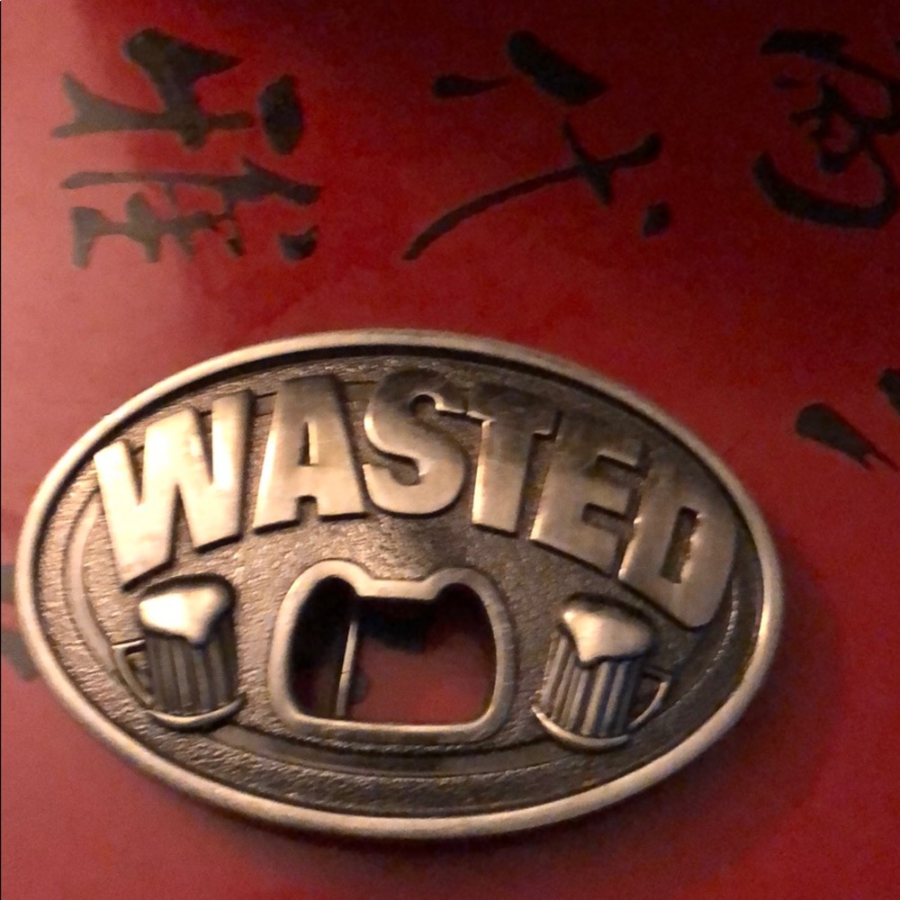 1970s original brass belt buckle